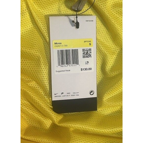 Nike Air Woven Full Zip Men’s Small Water-Repellent Jacket Yellow DQ4213-765 - Picture 4 of 7